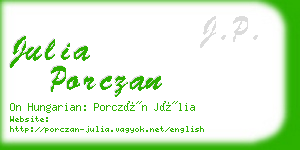 julia porczan business card